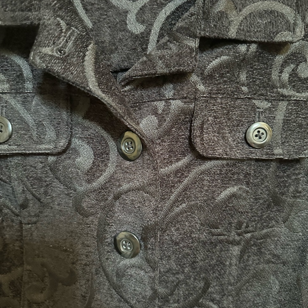 Croft & Barrow Black Scroll Patterned Women's Jac… - image 3